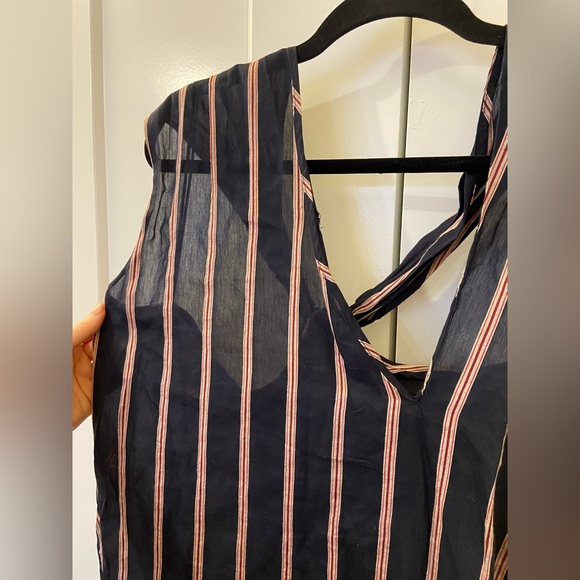 Vince textured stripe twist front halter dress - Picture 14 of 17